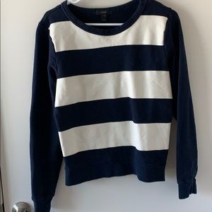 Striped navy blue sweater